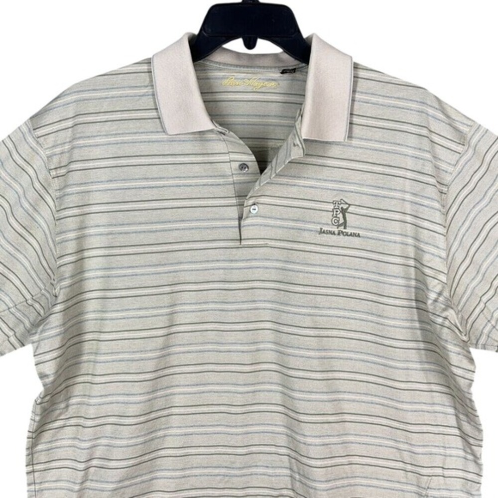 Ben Hogan Polo Shirt Men's XL Golf Short Sleeve Stripes TPC Jasna Polana‎